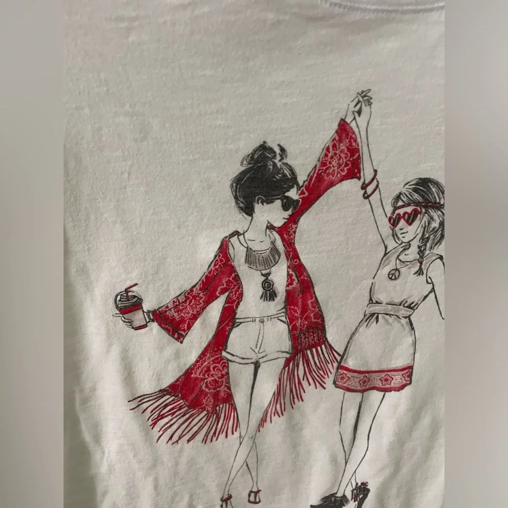 Justice Preppy‎ Girl Bohemian Girl Tshirt Size 12 Girls